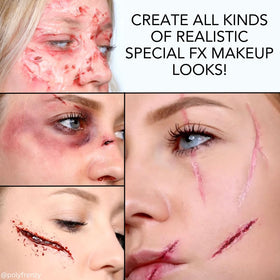 Close-up of Mehron Makeup Special FX makeup products