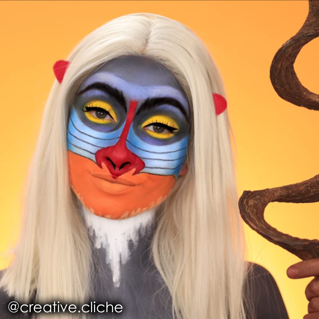 Close-up of Mehron Paradise Makeup AQ Orange water-activated paint