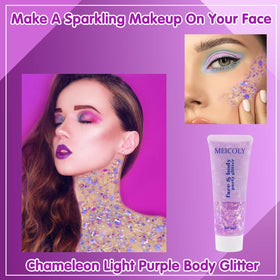 Close-up of MEICOLY Chameleon Body Glitter texture