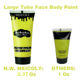 Close-up of MEICOLY Ogre Green Face Body Paint texture