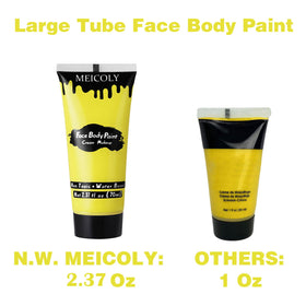 Close-up of MEICOLY Yellow Face Body Paint texture