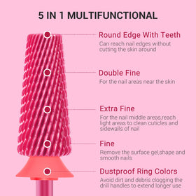 Close-up of MelodySusie nail drill bit surface