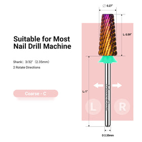 Close-up of MelodySusie Nail Drill Bits surface