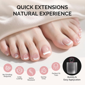 Close-up of MelodySusie Square Toe Nail Tips showing various sizes