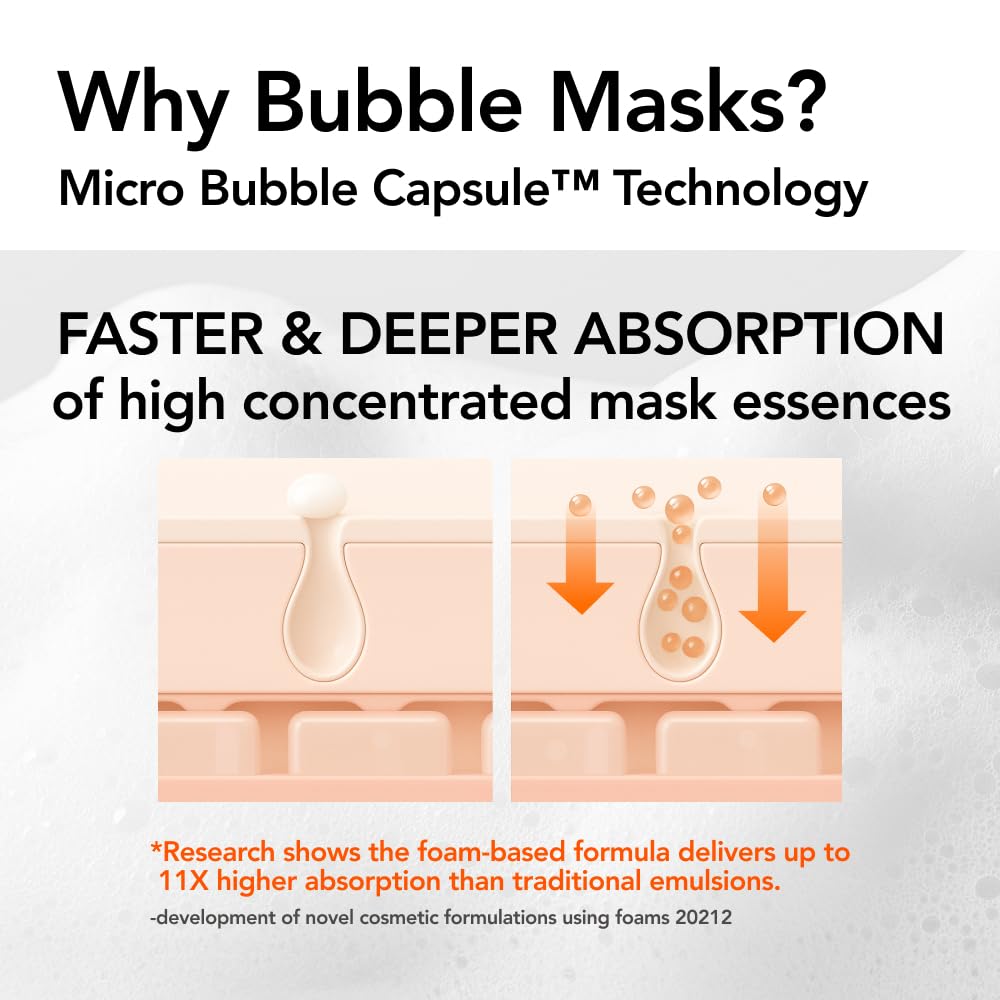 Close-up of MENOKIN Bubble Mask LIFT texture
