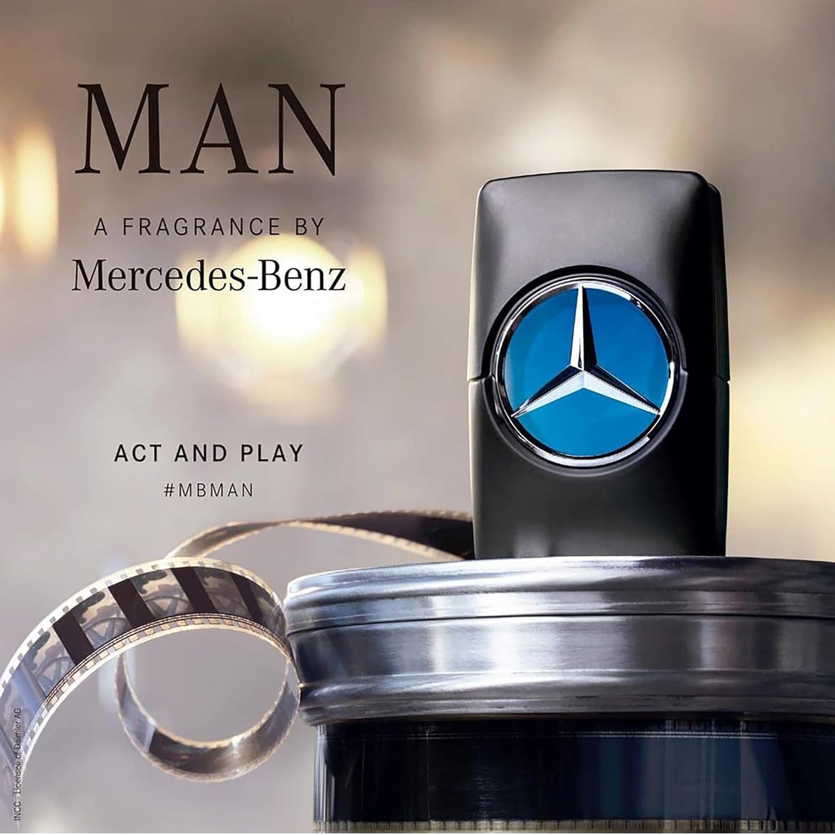 Close-up of Mercedes Benz Man Eau de Toilette cap