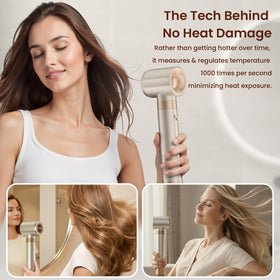 Close-up of MESCOMB Hot Air Styler auto-wrap curling feature