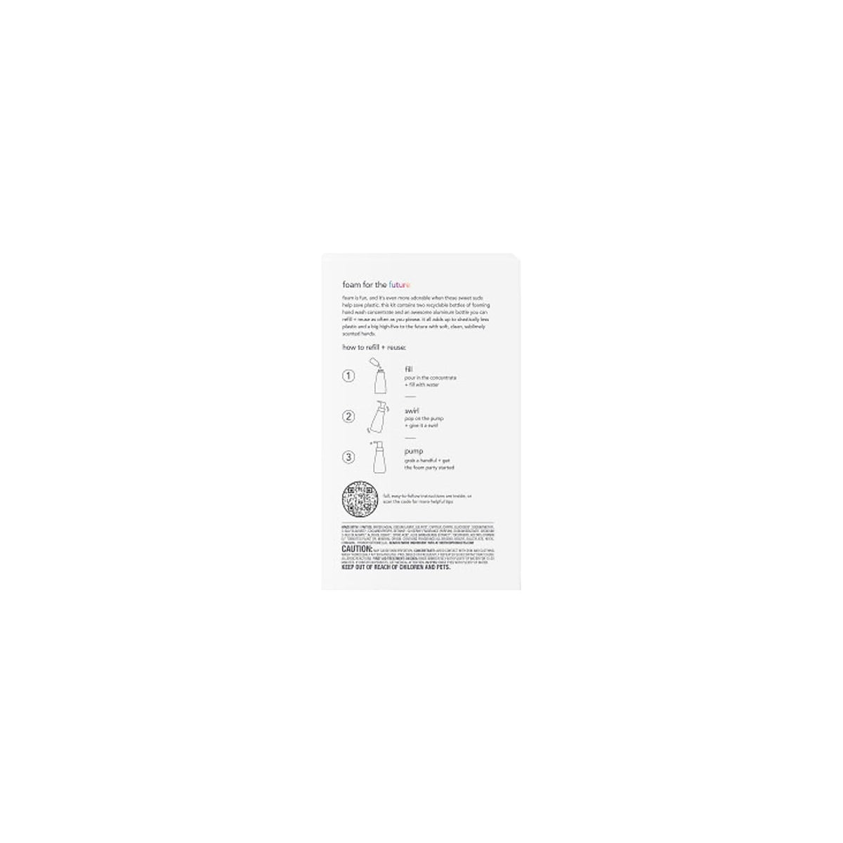 Close-up of Method Foaming Hand Wash Concentrates refill bottles
