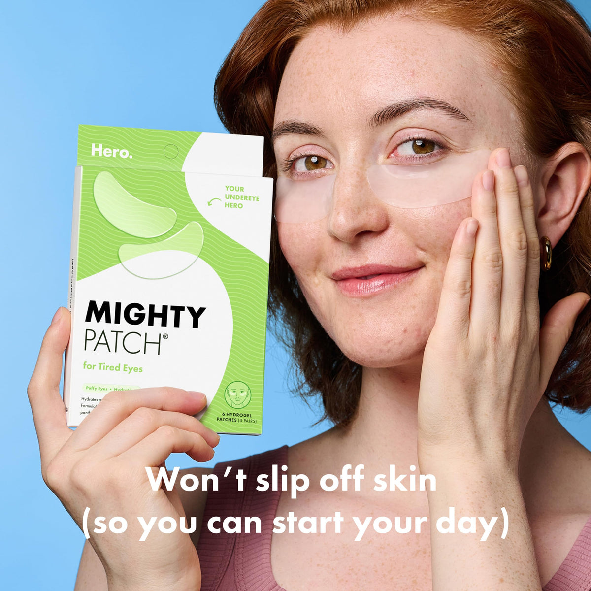 Close-up of Mighty Patch for Tired Eyes on under eye