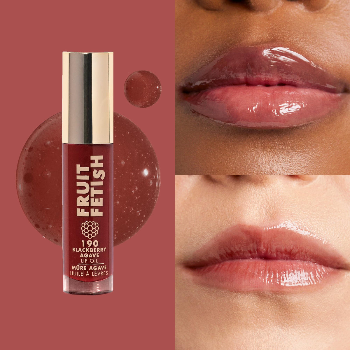 Close-up of Milani Fruit Fetish Lip Oil applicator