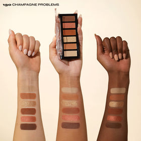 Close-up of Milani Gilded Mini Eyeshadow Palette Champagne Problems matte shades