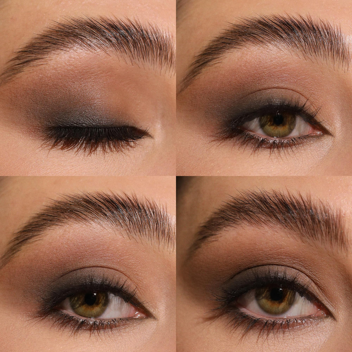 Close-up of Milani Gilded Mini Eyeshadow Palette Whiskey Business matte and shimmer shades