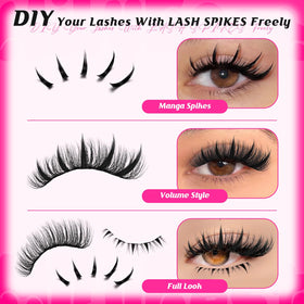 Close-up of MilyBest Silk Cluster Lashes in the kit