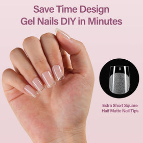 Close-up of Misssix nail tips showing different sizes