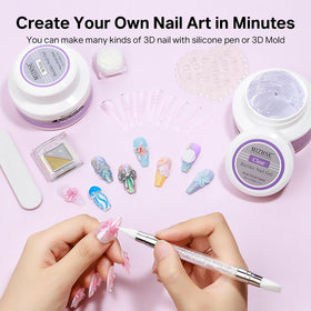 Close-up of MIZHSE double-head pen for nail art