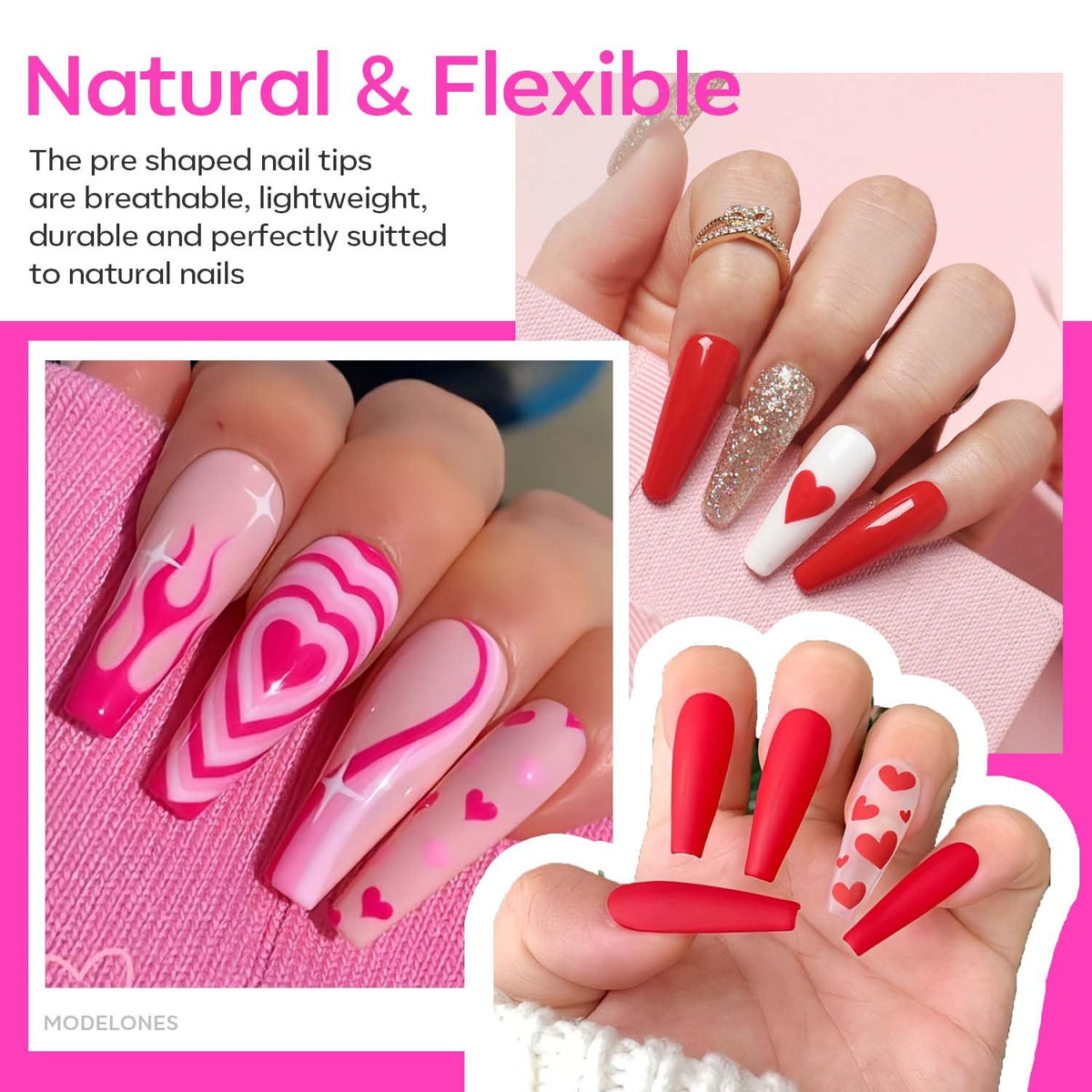 close-up of modelones 9-in-One Nail Glue Gel bottle
