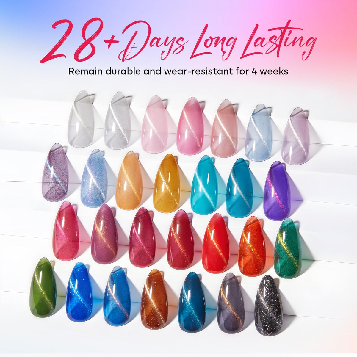 Close-up of modelones Cat Eye Gel Nail Polish brush for easy application