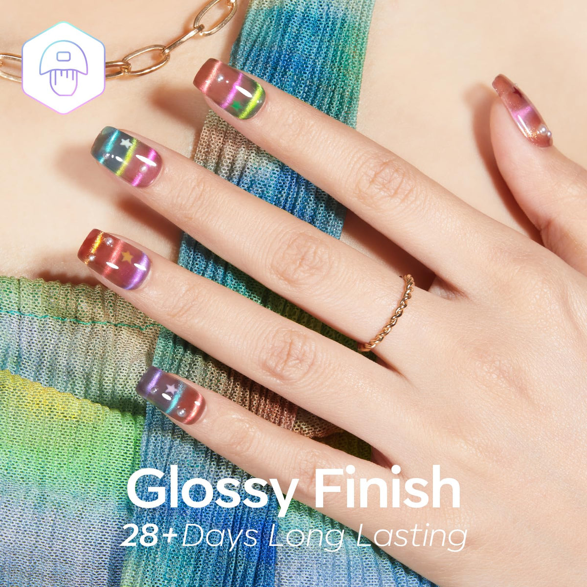 Close-up of modelones Cat Eye Gel Nail Polish in vibrant colours