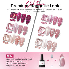 Close-up of modelones Cat Eye Gel Nail Polish with magnet
