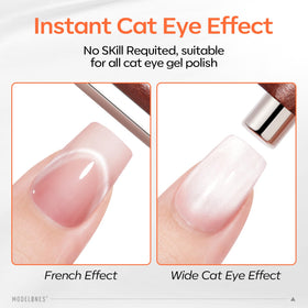 Close-up of modelones Cat Eye Magnet wooden handle