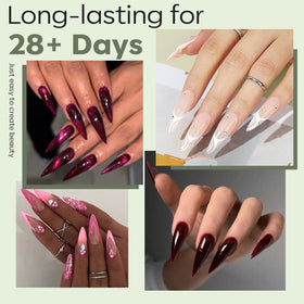 Close-up of Modelones half matte nail tips