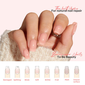 Close-up of modelones milky white nail strengthener bottle