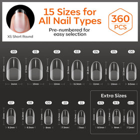 Close-up of Modelones Nail Tips showing half matte finish