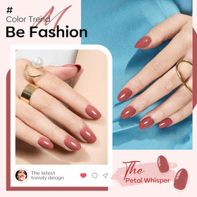 Close-up of modelones Pink Short Press on Nails showing different sizes
