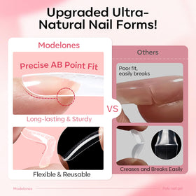 close-up of modelones Poly Gel on nails