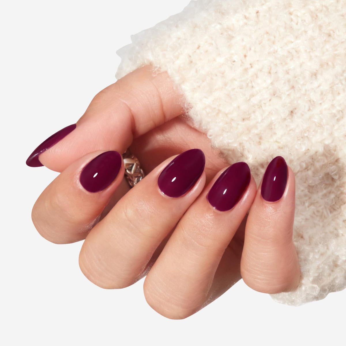 Close-up of modelones press on nails showing various sizes