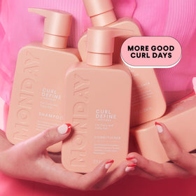 Close-up of MONDAY HAIRCARE Curl Define Conditioner texture