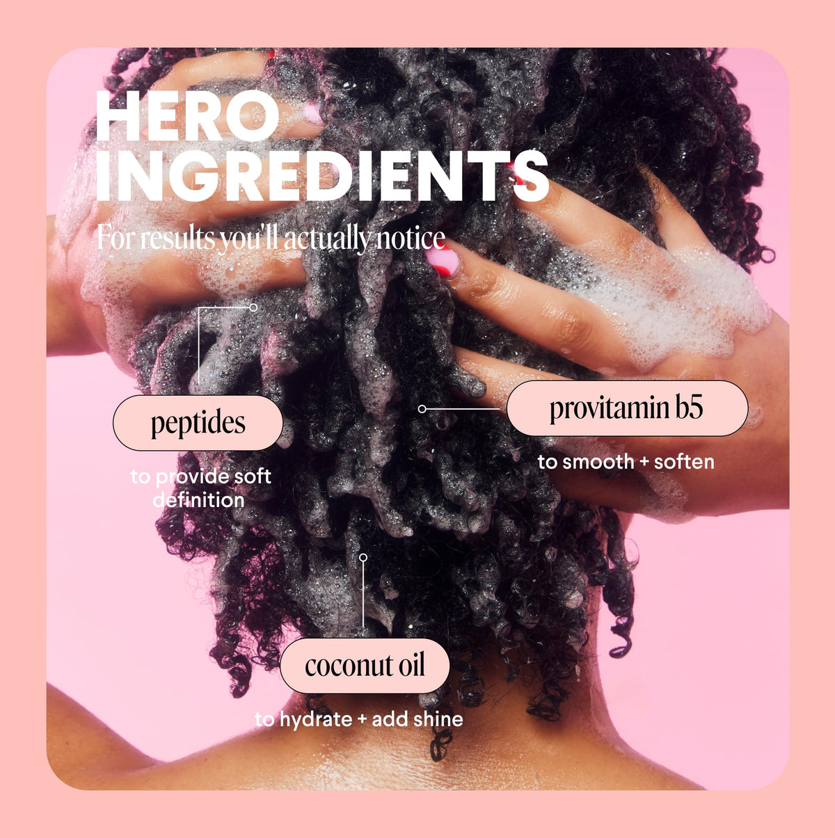Close-up of MONDAY HAIRCARE Curl Define Shampoo texture
