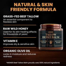 Close-up of MONIER Beef Tallow and Honey Balm texture