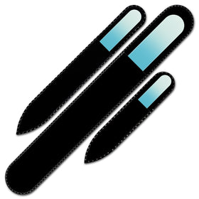 Close-up of Mont Bleu crystal nail file surface