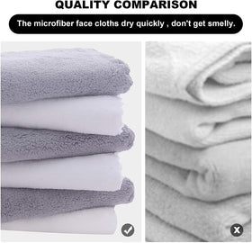 Close-up of MOONQUEEN Microfiber Face Towel showing absorbent material