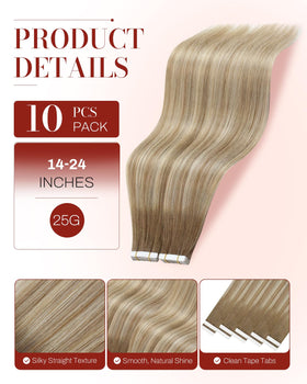 Close-up of Moresoo Tape Extensions showing texture