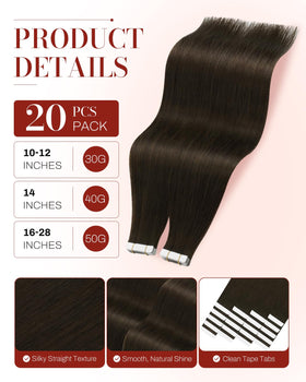 Close-up of Moresoo Tape-In Hair Extensions showing texture