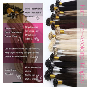 Close-up of Moresoo U Tip Hair Extensions keratin bond