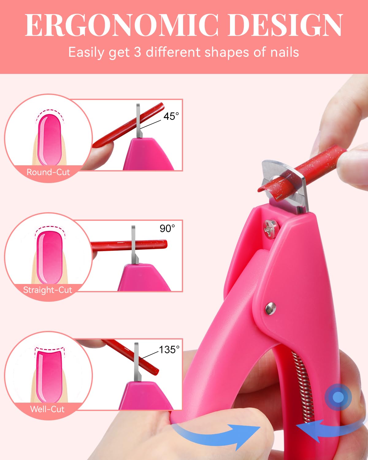 Close-up of MORGLES nail tips showing glossy finish