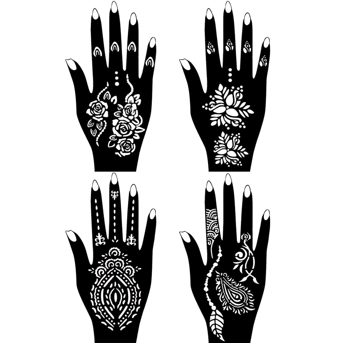 Close-up of Moricher black and brown temporary tattoo inks