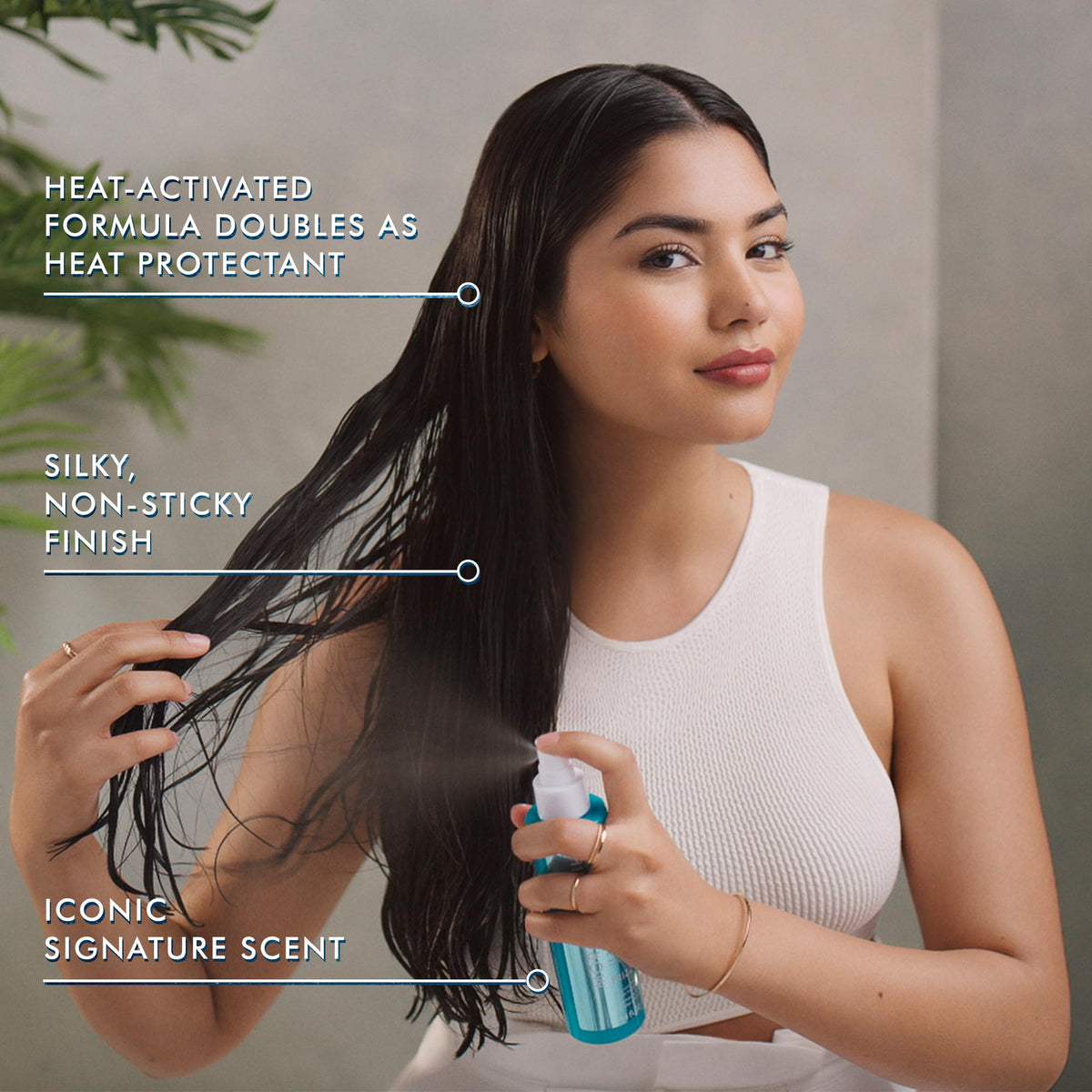 Close-up of Moroccanoil Frizz Shield label