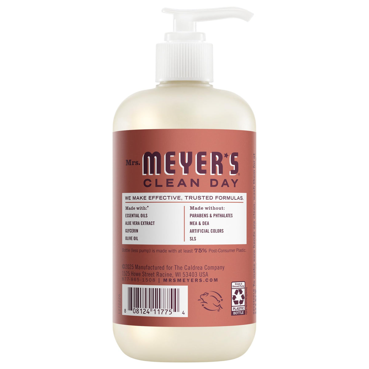 Close-up of Mrs. MEYER'S Fall Leaves Liquid Hand Soap bottle