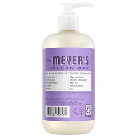 Close-up of Mrs. MEYER'S Rainwater + Oat Blossom hand soap bottle