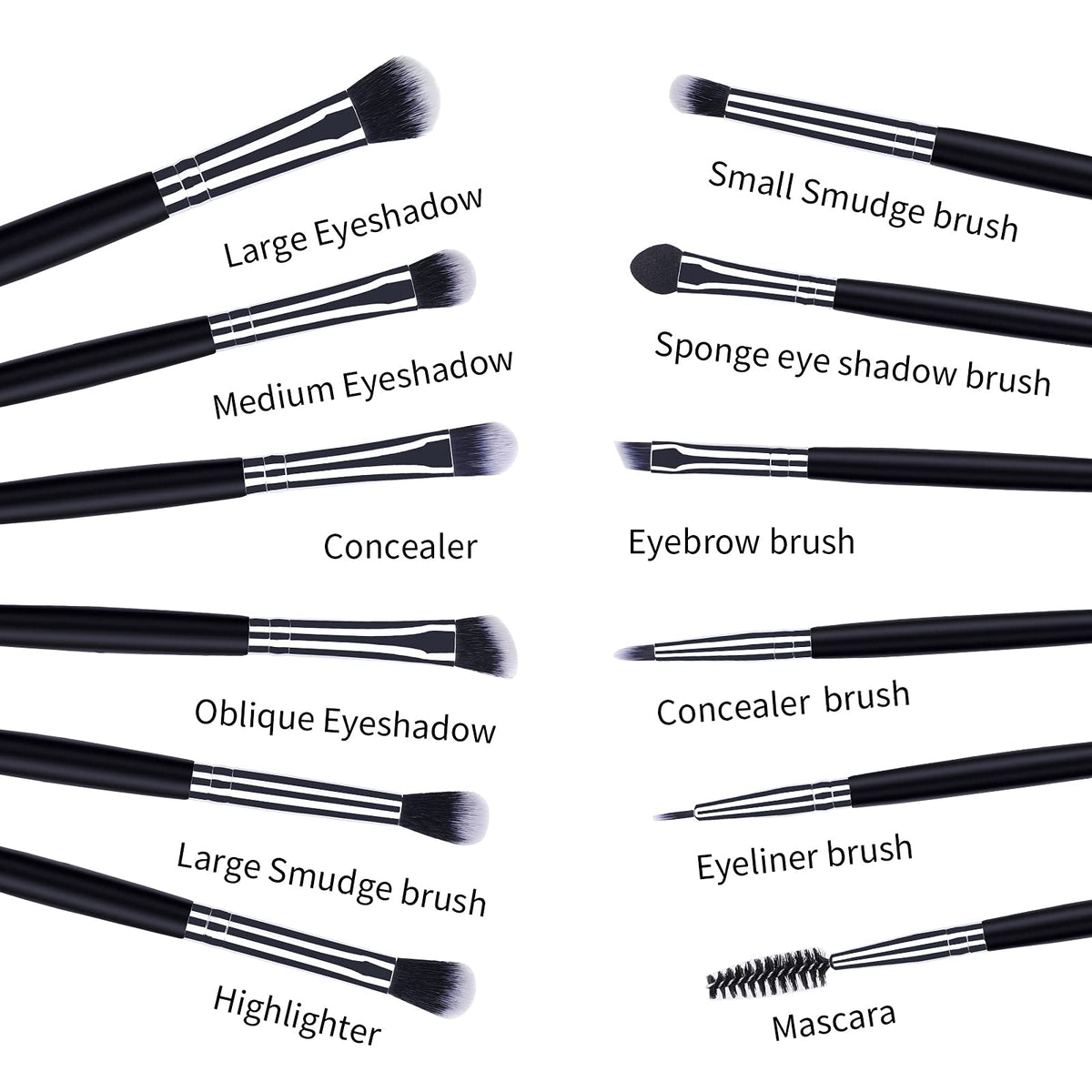 Close-up of MSQ eyeshadow brush from the set