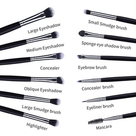 Close-up of MSQ eyeshadow brush from the set
