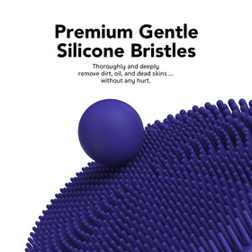 Close-up of NågraCoola Facial Cleansing Brush silicone bristles