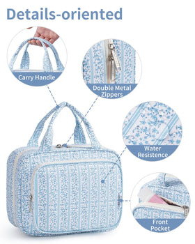 Close-up of Narwey Hanging Toiletry Bag zippers