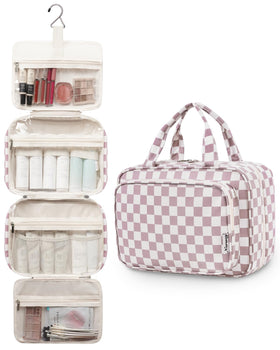 Close-up of Narwey Travel Toiletry Bag zipper and fabric