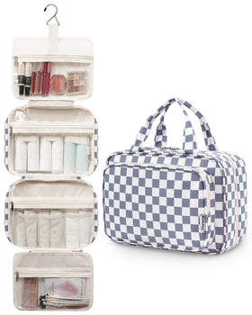 Close-up of Narwey Travel Toiletry Bag zippers and fabric