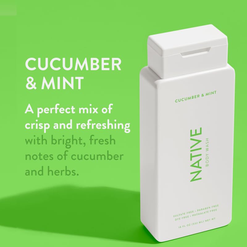 Close-up of Native Body Wash Cucumber Mint texture